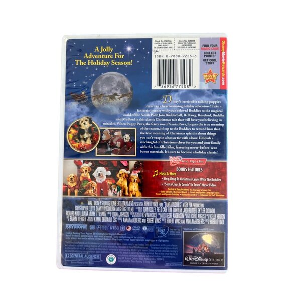 Disney Santa Buddies The Legend Of Santa Paws DVD 2009 Holiday Movie Pre-Owned - Picture 4 of 4